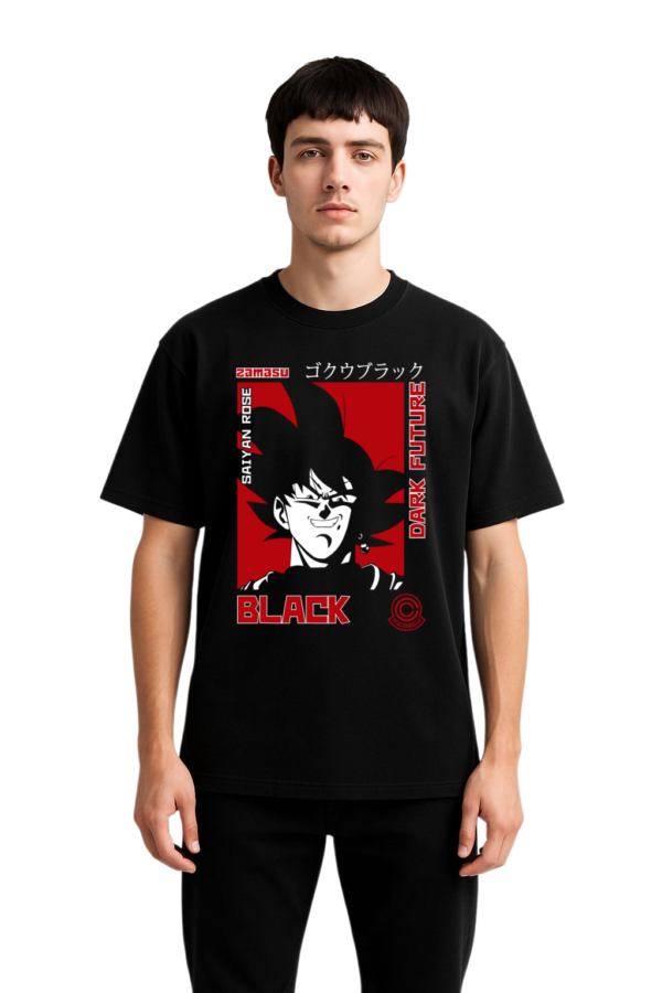 PLAYERA ANIME DRAGON BALL BLACK GOKU MANGA CORTA