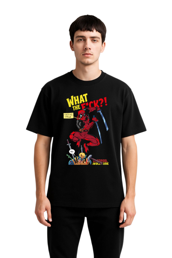 PLAYERA DEADPOOL & WOLVERINE WTF UNISEX MANGA CORTA