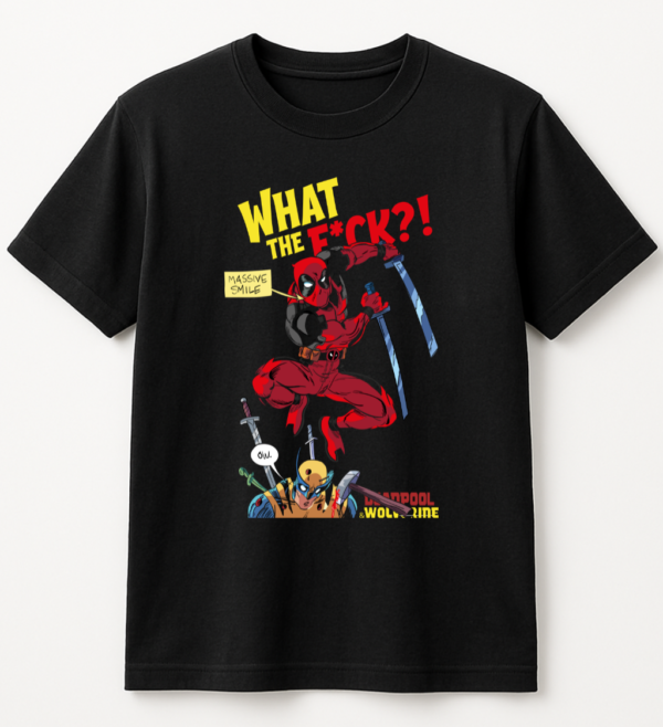 PLAYERA DEADPOOL & WOLVERINE WTF UNISEX MANGA CORTA