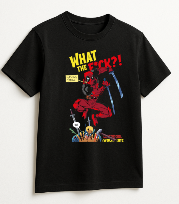 PLAYERA DEADPOOL & WOLVERINE WTF UNISEX MANGA CORTA