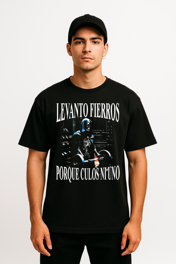 PLAYERA CALACAS GYM LEVANTO FIERROS MANGA CORTA