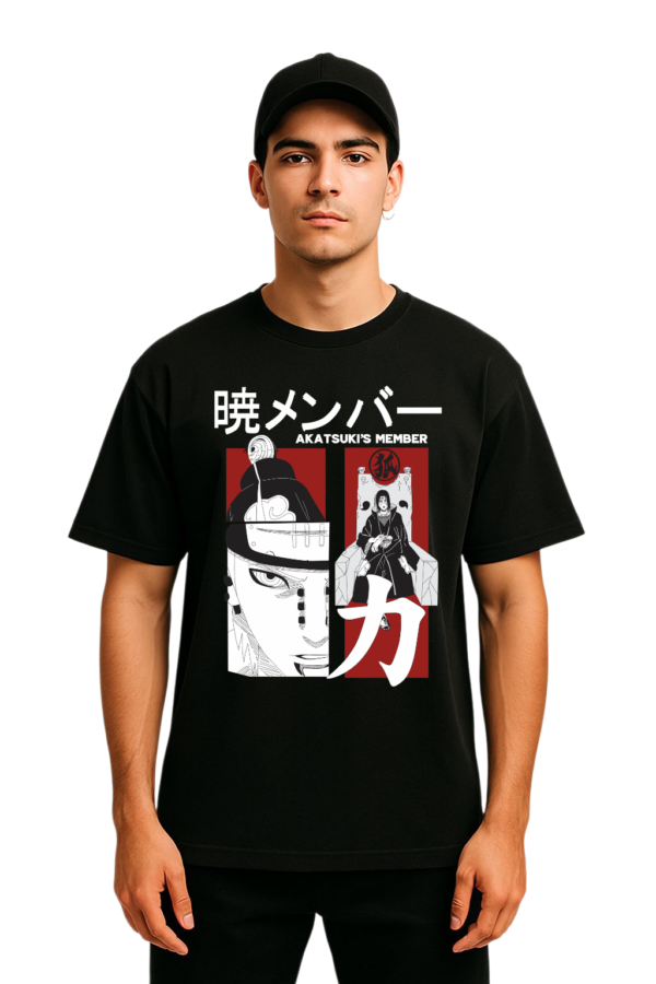 PLAYERA ANIME NARUTO AKATSUKI´S EDITION UNISEX MANGA CORTA
