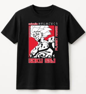 PLAYERA ANIME DRAGON BALL GOKU SSJ UNISEX MANGA CORTA