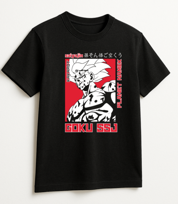 PLAYERA ANIME DRAGON BALL GOKU SSJ UNISEX MANGA CORTA