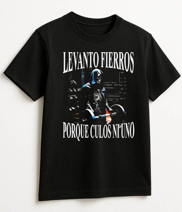 PLAYERA CALACAS GYM LEVANTO FIERROS MANGA CORTA