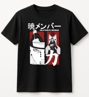 PLAYERA ANIME NARUTO AKATSUKI´S EDITION UNISEX MANGA CORTA