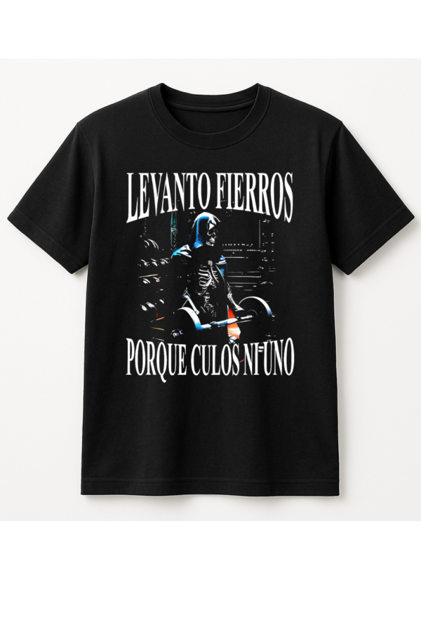 PLAYERA CALACAS GYM LEVANTO FIERROS MANGA CORTA
