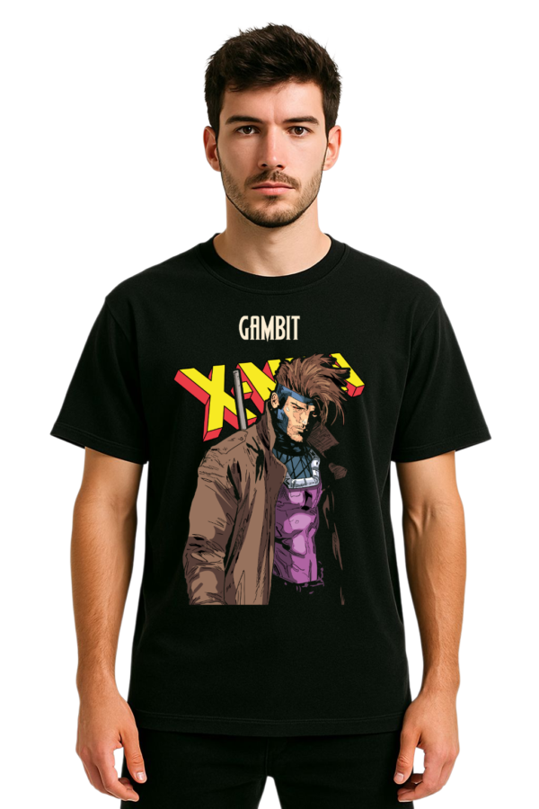 PLAYERA XMEN 90 GAMBITO UNISEX MANGA CORTA