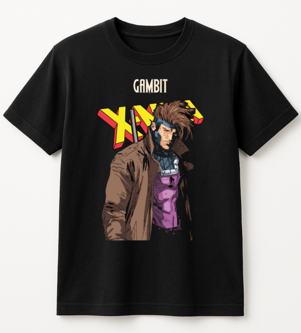 PLAYERA XMEN 90 GAMBITO UNISEX MANGA CORTA