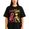 PLAYERA DEADPOOL & WOLVERINE LOVE UNISEX MANGA CORTA