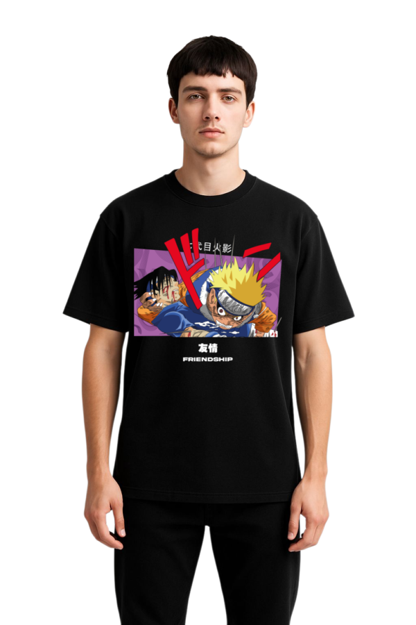 PLAYERA ANIME NARUTO/SASUKE UNISEX MANGA CORTA