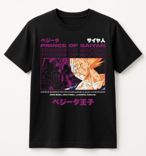PLAYERA ANIME DRAGONBALL VEGETA EPICO MANGA CORTA