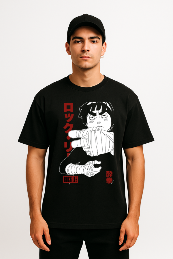 PLAYERA ANIME NARUTO ROCK LEE UNISEX MANGA CORTA