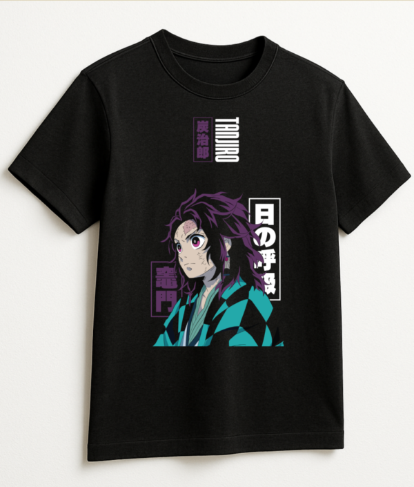 PLAYERA ANIME DEMON SLAYER TANJIRO KAMADO UNISEX MANGA CORTA