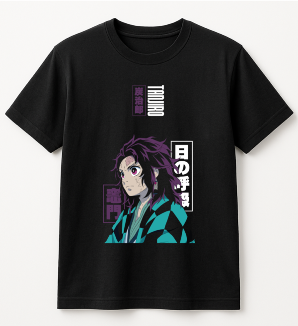 PLAYERA ANIME DEMON SLAYER TANJIRO KAMADO UNISEX MANGA CORTA