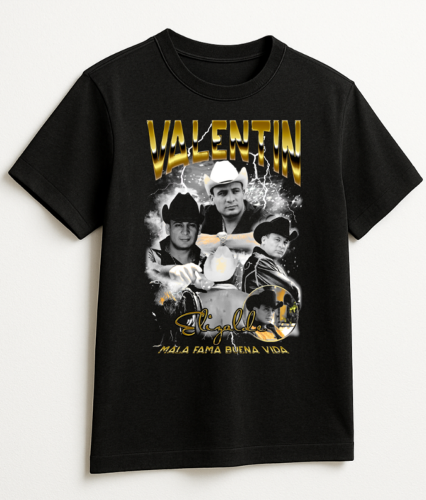PLAYERA VALENTIN ELIZALDE UNISEX MANGA CORTA ALGODÓN