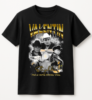 PLAYERA VALENTIN ELIZALDE UNISEX MANGA CORTA ALGODÓN