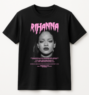 PLAYERA RIHANNA UNISEX MANGA CORTA