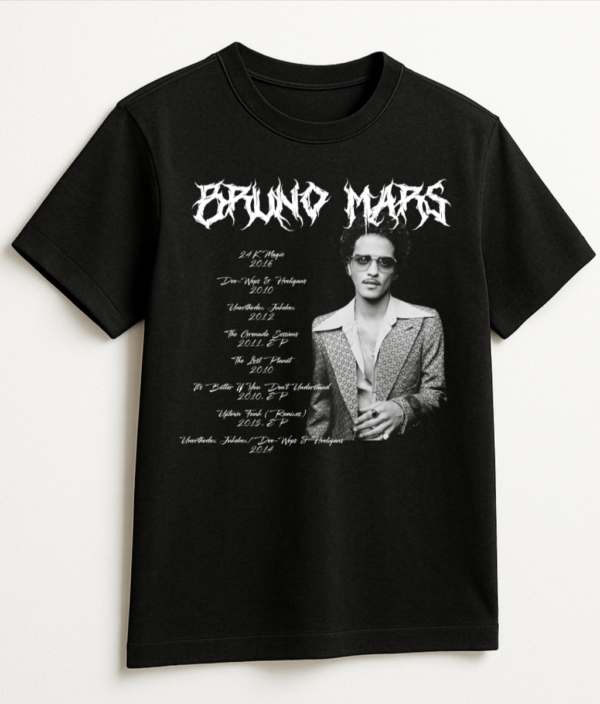 PLAYERA BRUNO MARS UNISEX MANGA CORTA