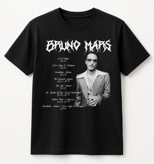 PLAYERA BRUNO MARS UNISEX MANGA CORTA