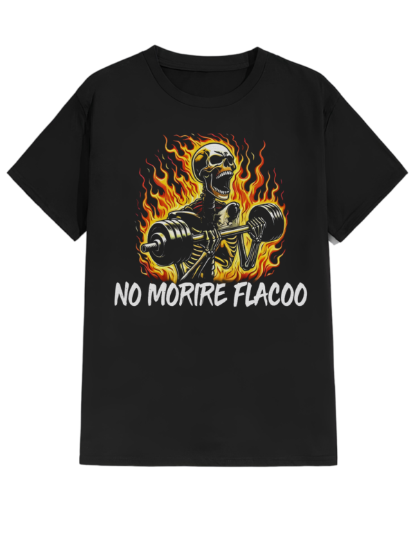 PLAYERA UNISEX ESTAMPADA CALACAS CHIDAS GYM NO MORIRE FLACOO