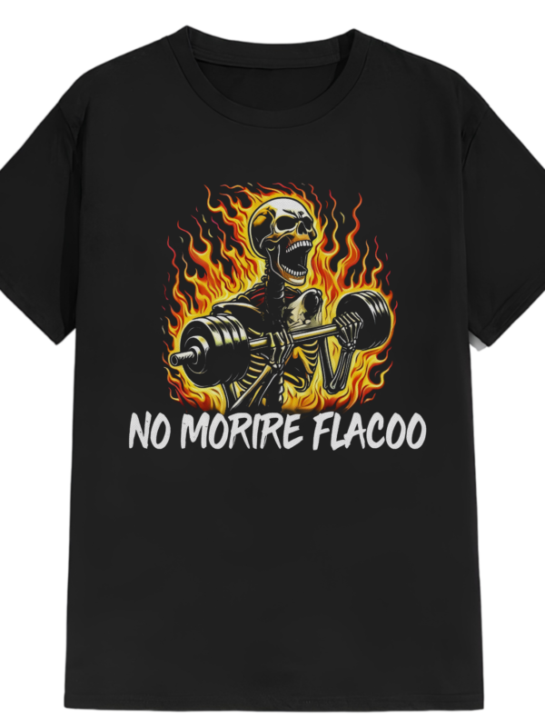 PLAYERA UNISEX ESTAMPADA CALACAS CHIDAS GYM NO MORIRE FLACOO
