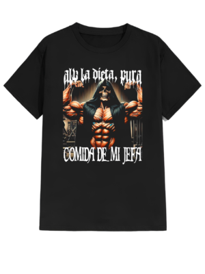 PLAYERA CALACAS CHIDAS GYM UNISEX PURA COMIDA DE MI JEFA