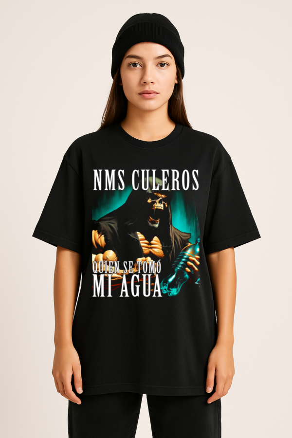 PLAYERA CALACAS CHIDAS GYM UNISEX MANGA CORTA QUIEN SE TOMO MI AGUA