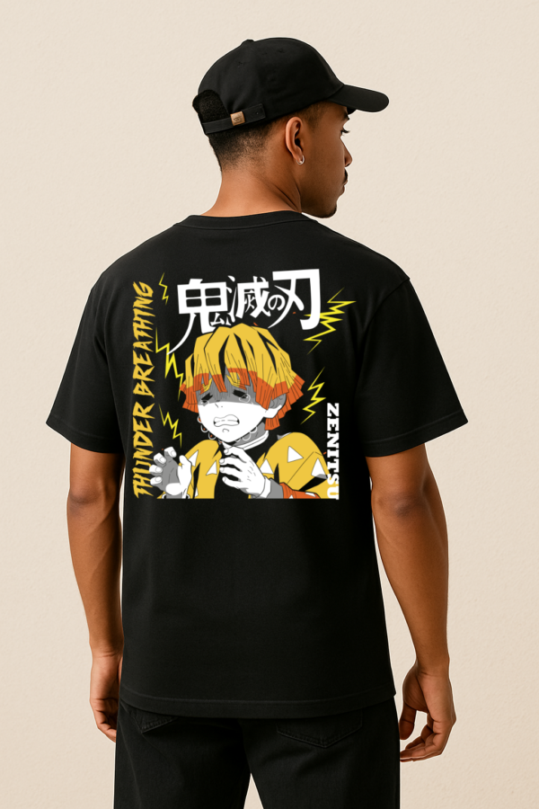 PLAYERA ANIME DEMON SLAYER ZENITSU UNISEX MANGA CORTA