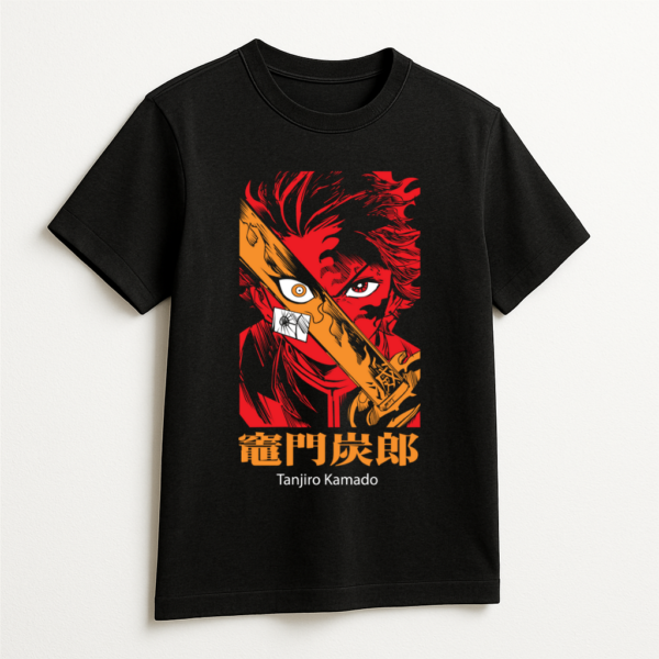 PLAYERA ANIME DEMON SLAYER UNISEX MANGA CORTA TANJIRO