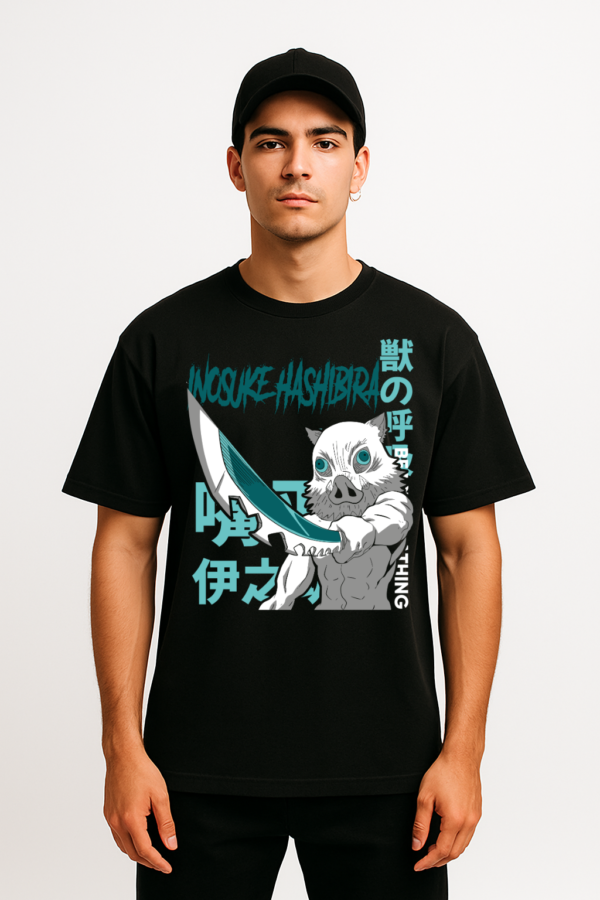PLAYERA ANIME DEMON SLAYER UNISEX MANGA CORTA INOSUKE