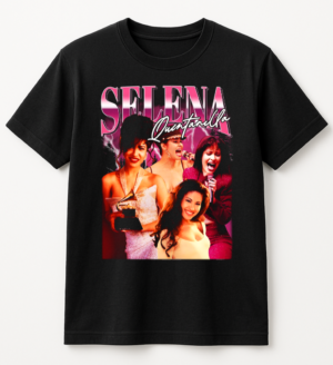 PLAYERA SELENA QUINTANILLA ROSA UNISEX MANGA CORTA