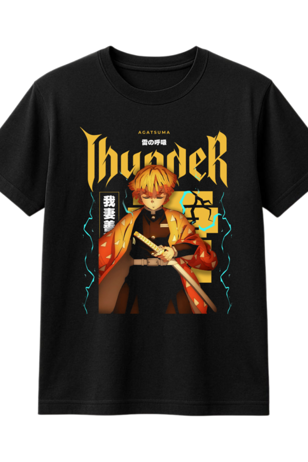 8_20250831_132626_0007 Playera Zenitsu Thunder Demon Slayer | Unisex  | Algodón