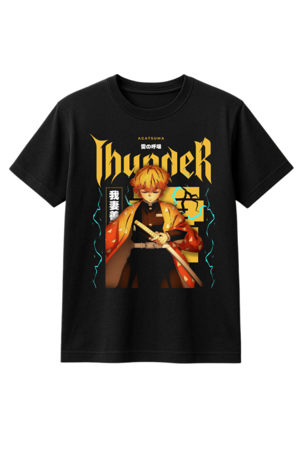 9_20250831_132626_0008 Playera Zenitsu Thunder Demon Slayer | Unisex  | Algodón